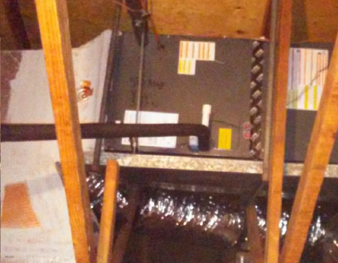 Inside Air Handler Attic After